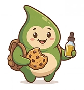 Баннер cookie: зелёный персонаж с печеньем
